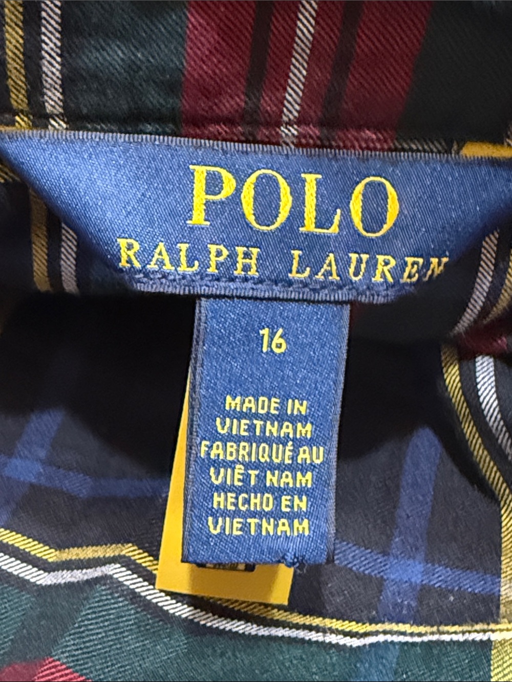 Ralph Lauren Navy Plaid Long-Sleeve Shirt Dress - Picture 2 of 7